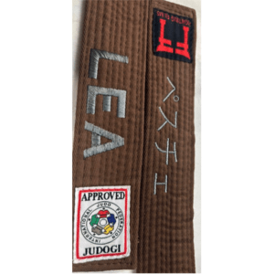 Ceinture marron de judo approuvé IJF
