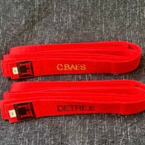 Ceinture rouge brodé pour la compétition Fighting Films